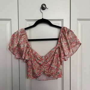 Zara cropped flower top